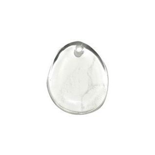 Colgante Agujero Rodado Plano  Cuarzo Cristal